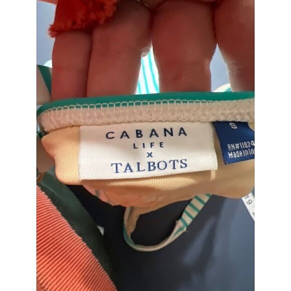 Cabana Life X Talbots Womens Striped One-Piece Swimsuit S Vacation Beach Resort - Picture 5 of 9